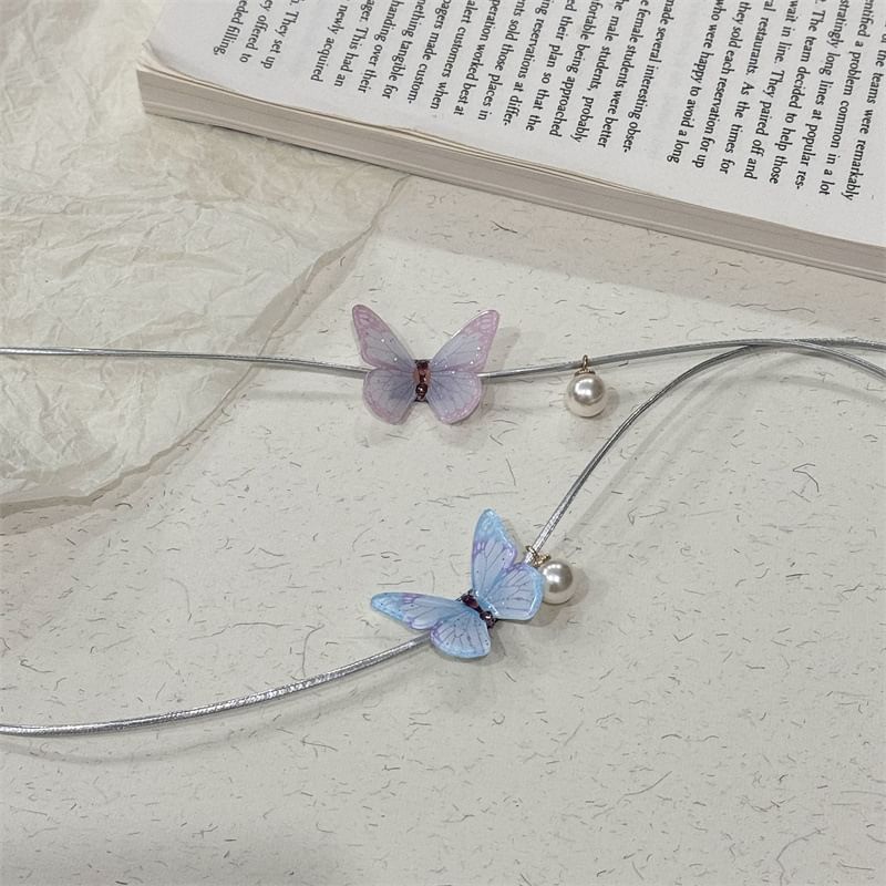 Choker Alloy Butterfly