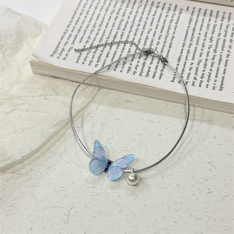Choker Alloy Butterfly