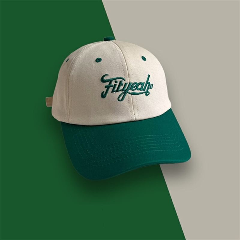 Embroidered Baseball Cap Panel Lettering