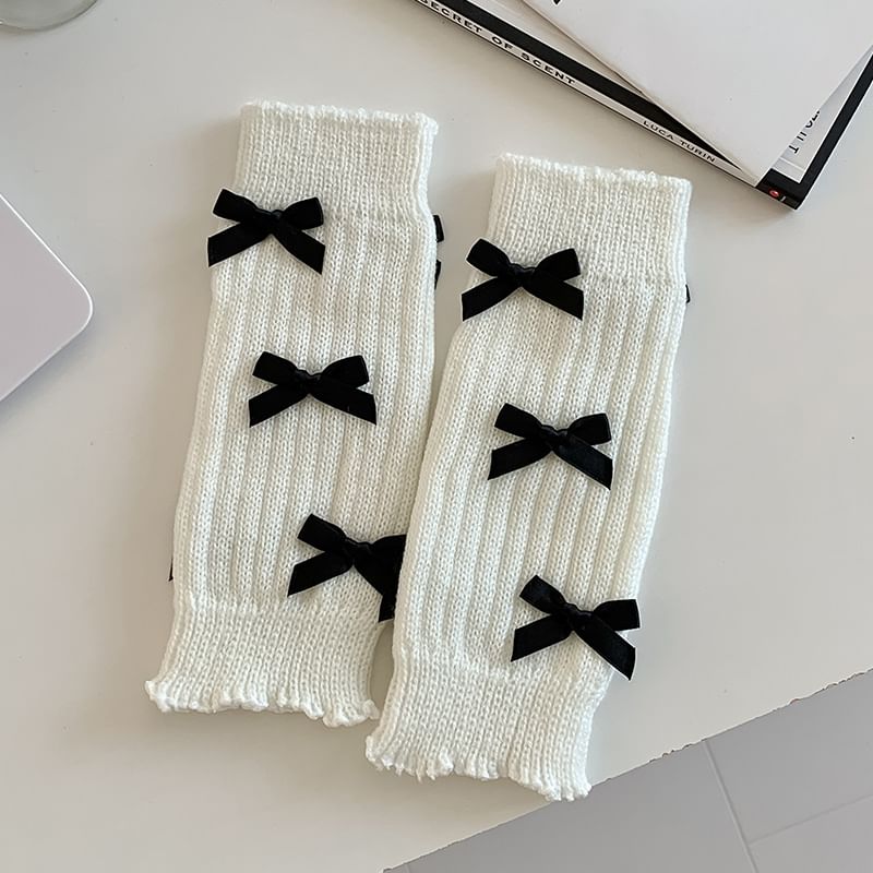 Bow Accent Leg Warmers