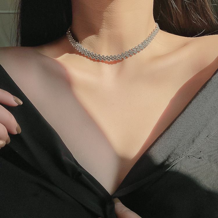 Rhinestone Alloy Choker