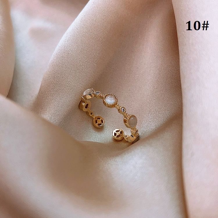 Embellished Ring (Various Alloy Open Designs)