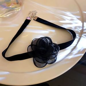 Choker Layered Faux / Floral Pearl