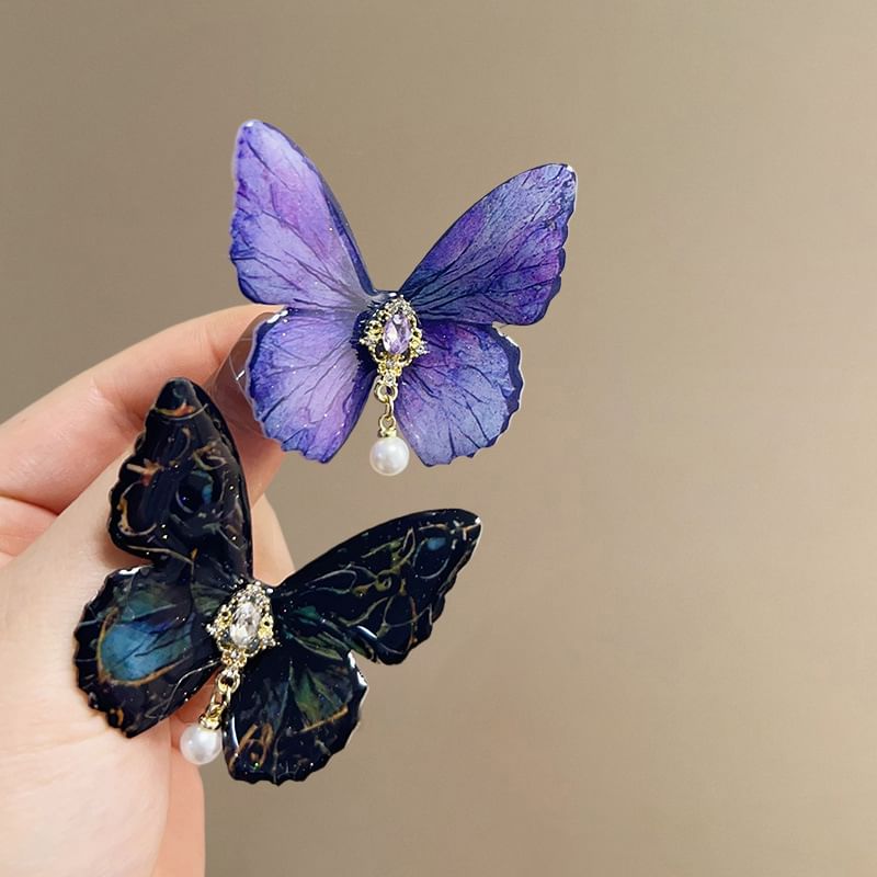 Alloy Clip Rhinestone Butterfly Hair
