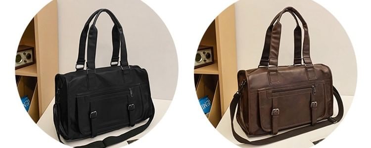 Carryall Bag Faux Leather Plain