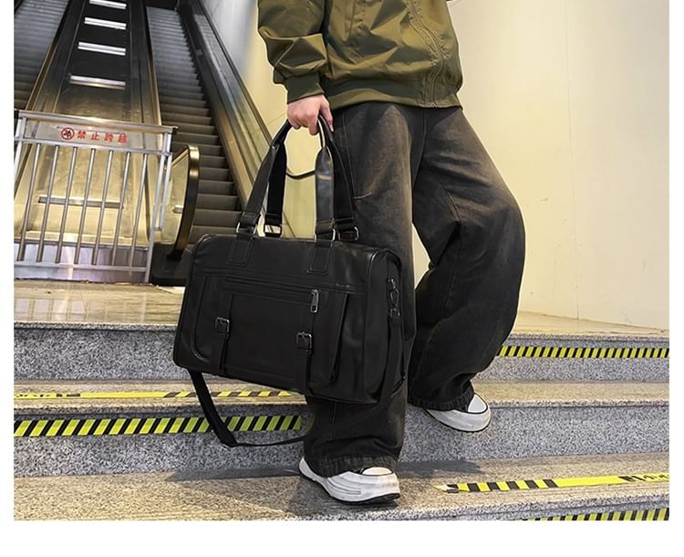 Carryall Bag Faux Leather Plain