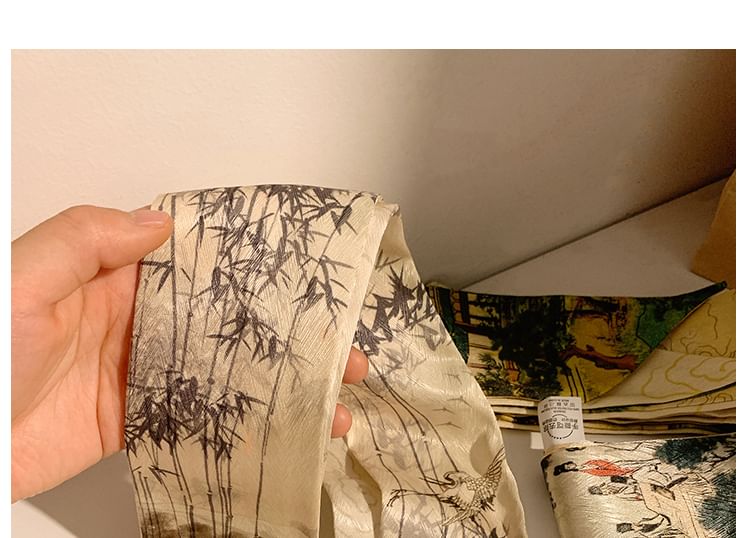 Tie Print Hair Scarf Narrow