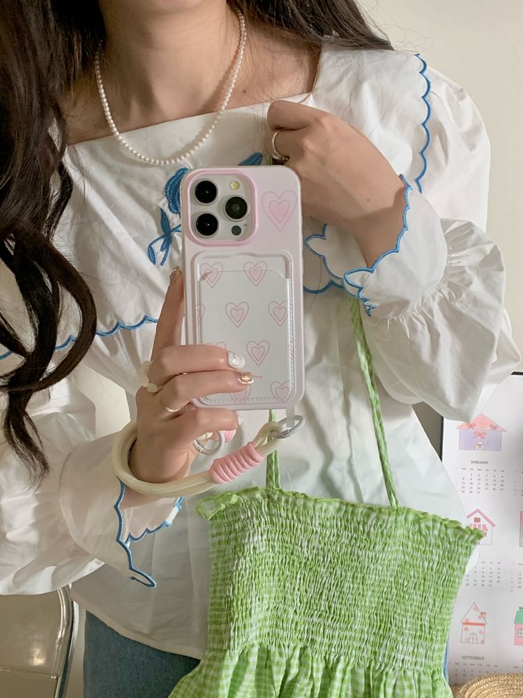 Phone Holder Case Heart Card