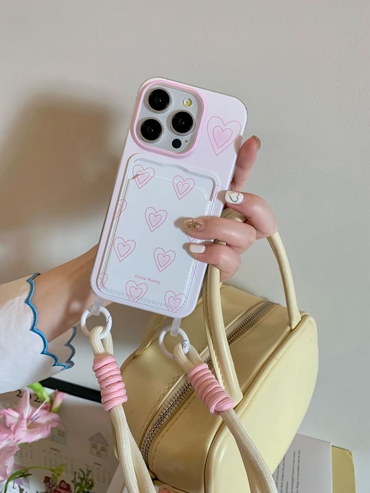 Phone Holder Case Heart Card