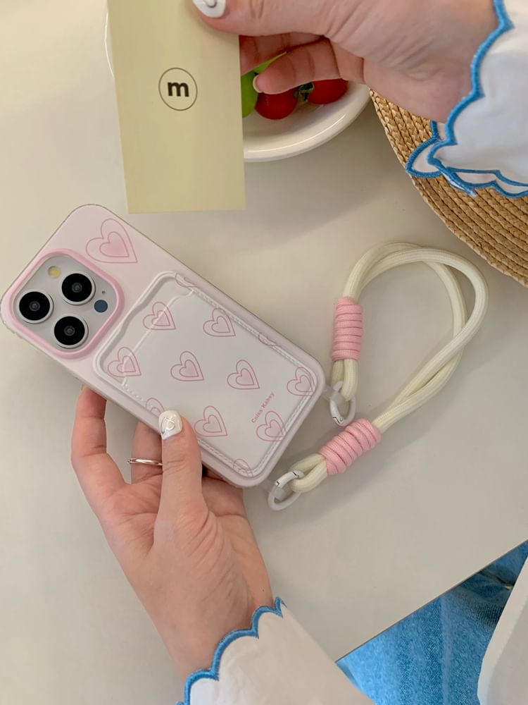 Phone Holder Case Heart Card