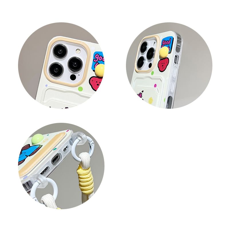 Phone Case Card Bear Holder
