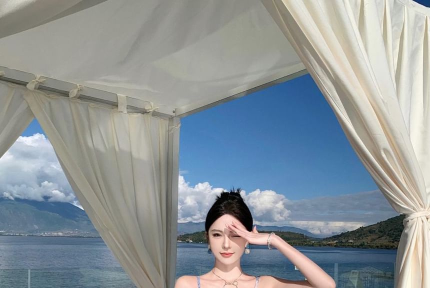 Sundress Strap Cutout Spaghetti Maxi Floral