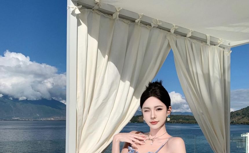 Sundress Strap Cutout Spaghetti Maxi Floral