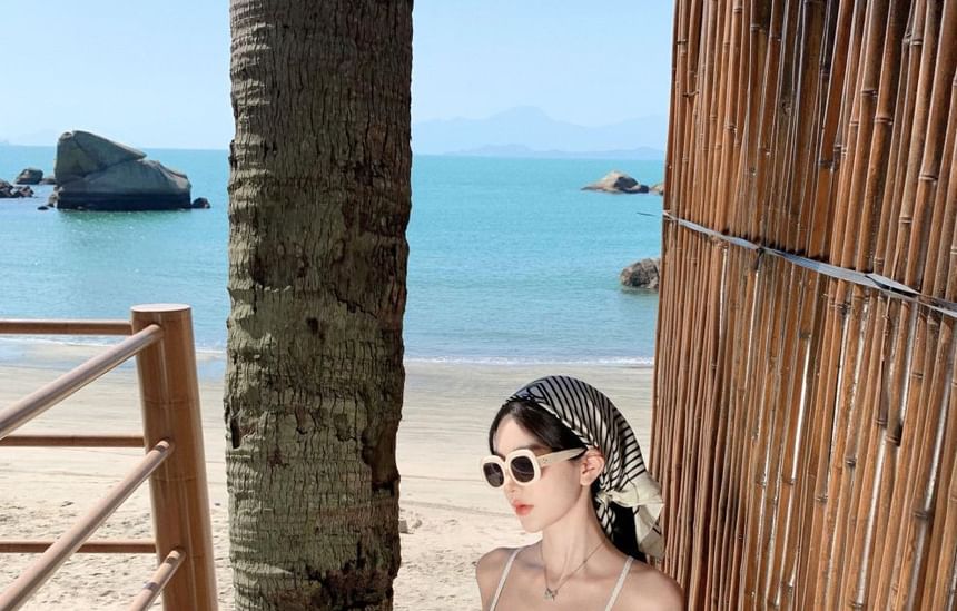 Cami A-Line Set: Ruffle Maxi Cropped Plain Top + Waist High Skirt