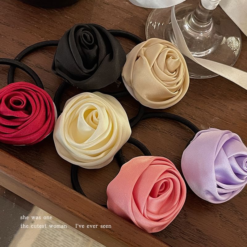 Flower Satin Hair Tie