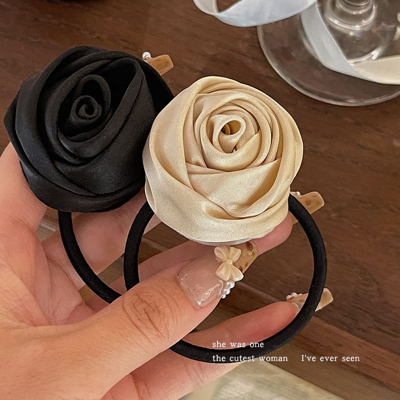 Flower Satin Hair Tie