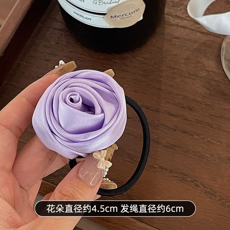 Flower Satin Hair Tie