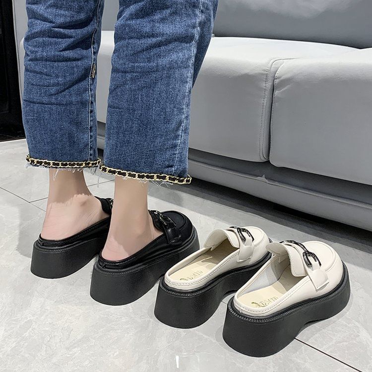 Horsebit Mules Platform