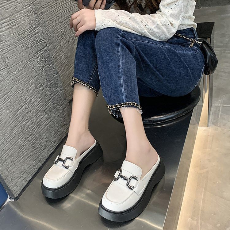 Horsebit Mules Platform