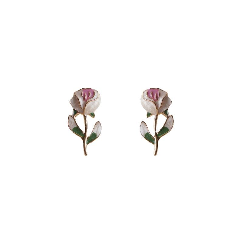 Earring Alloy Stud Floral