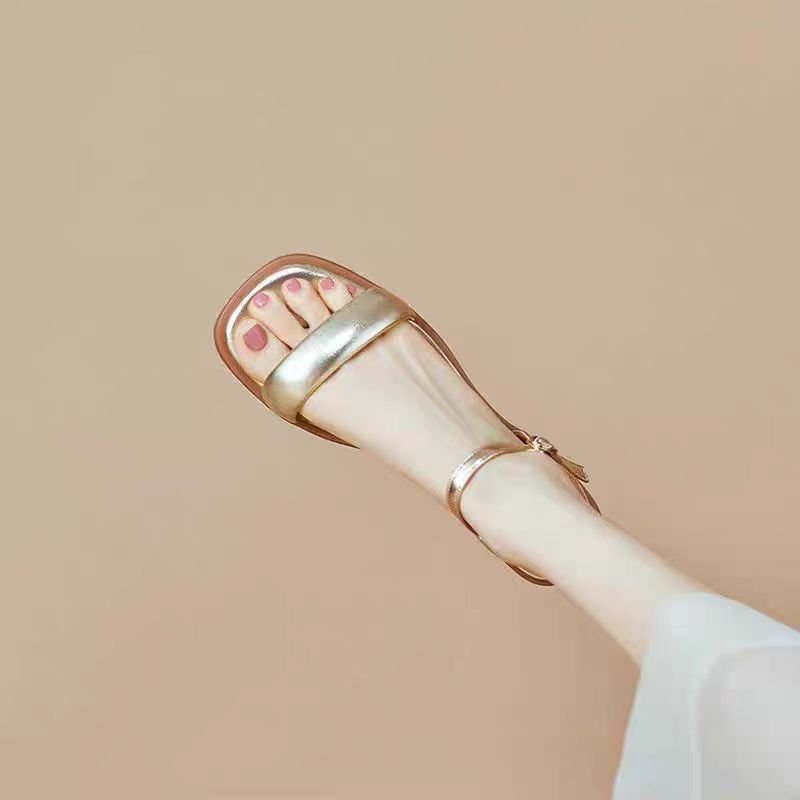 Sandals Metallic Leather Faux