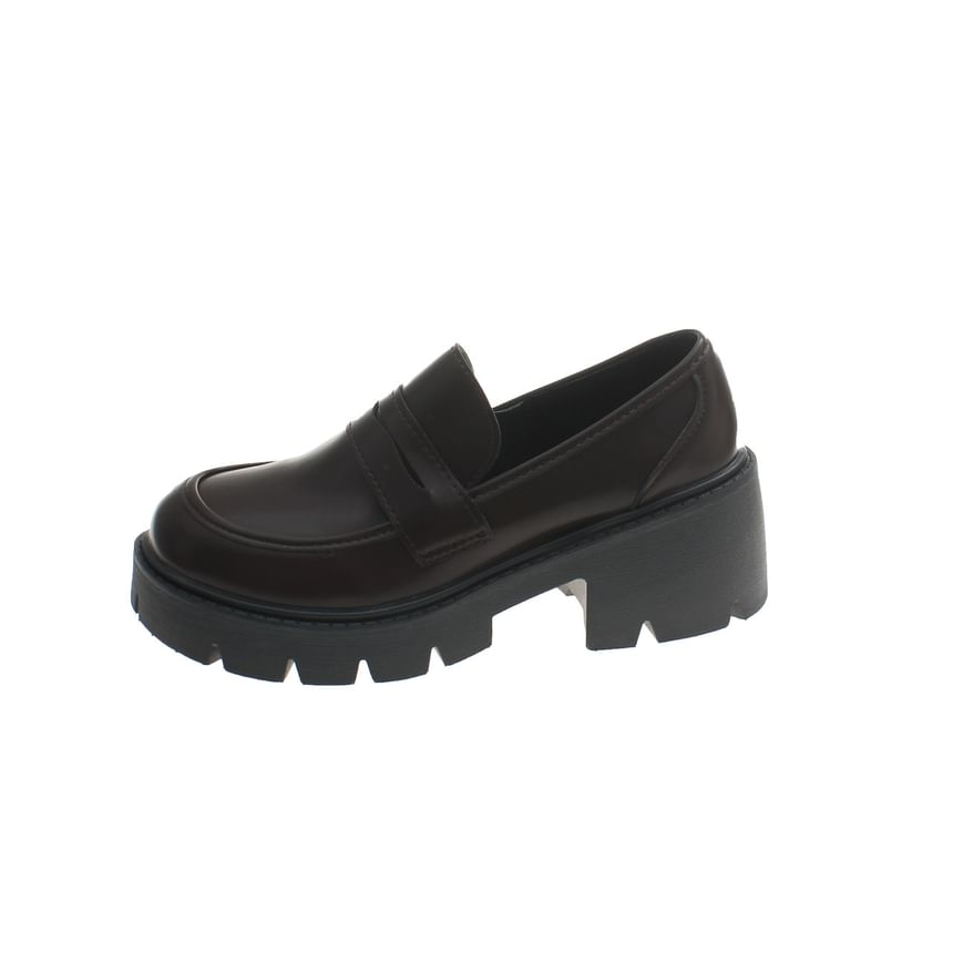 Loafers Faux Leather Platform