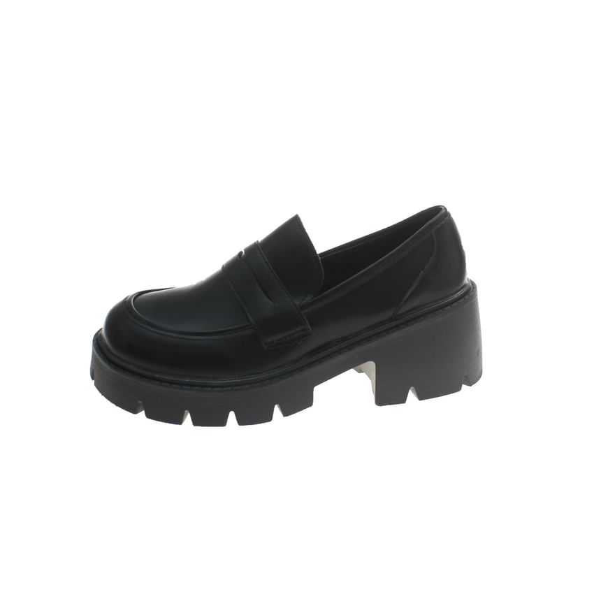 Loafers Faux Leather Platform