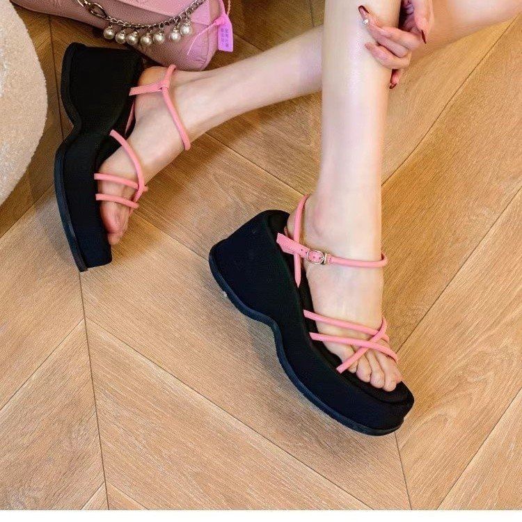 Platform Criss Cross Sandals