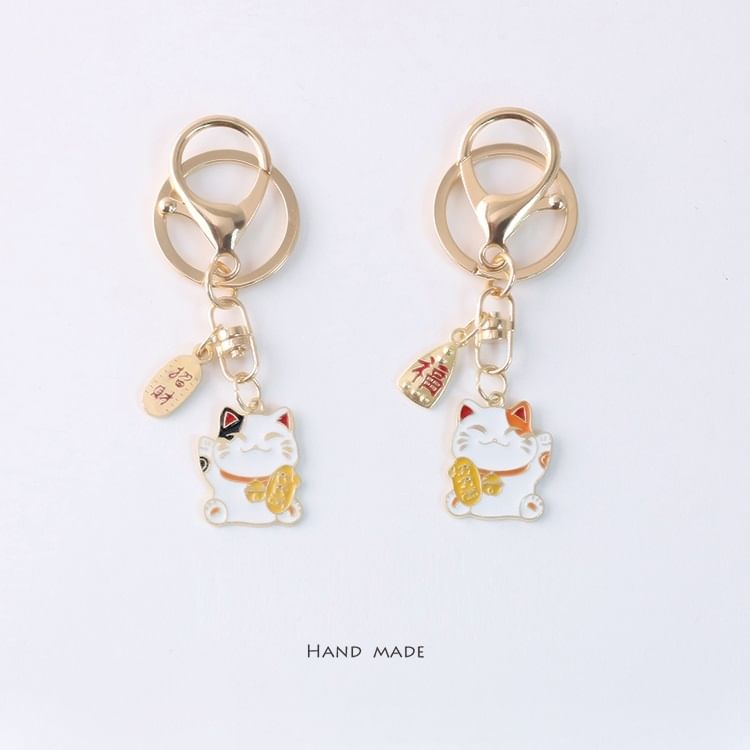 Japanese Lucky-Cat Bag Charm / Key Ring