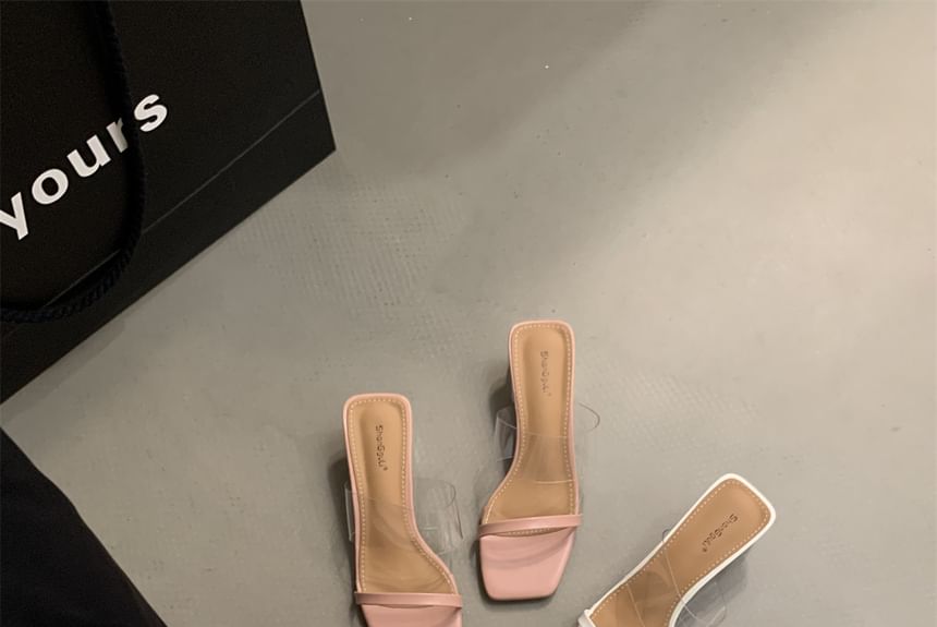 Sandals Slide Heel Block