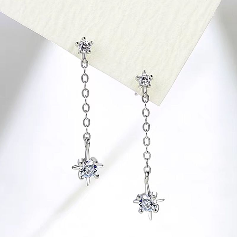 Star Rhinestone Alloy Dangle Earring