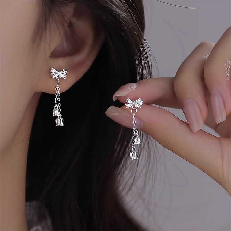 Bow Alloy Dangle Earring