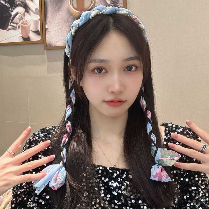 Faux Head Band Pearl