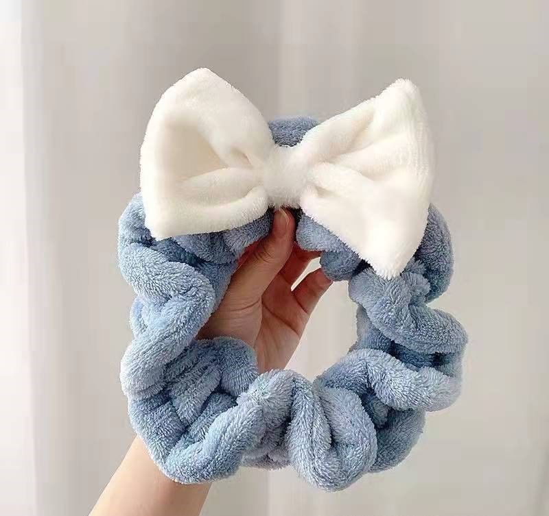 Bow Wash Face Headband Ruffle