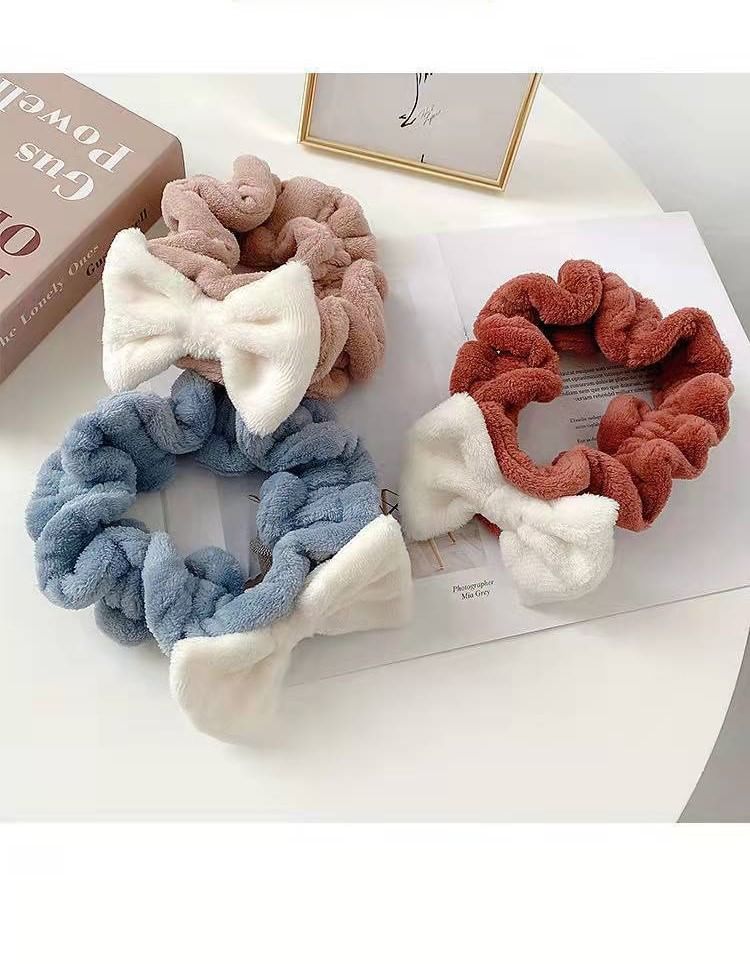 Bow Wash Face Headband Ruffle