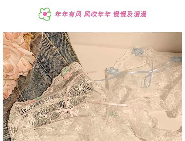 Flower Bandana Embroidered Lace