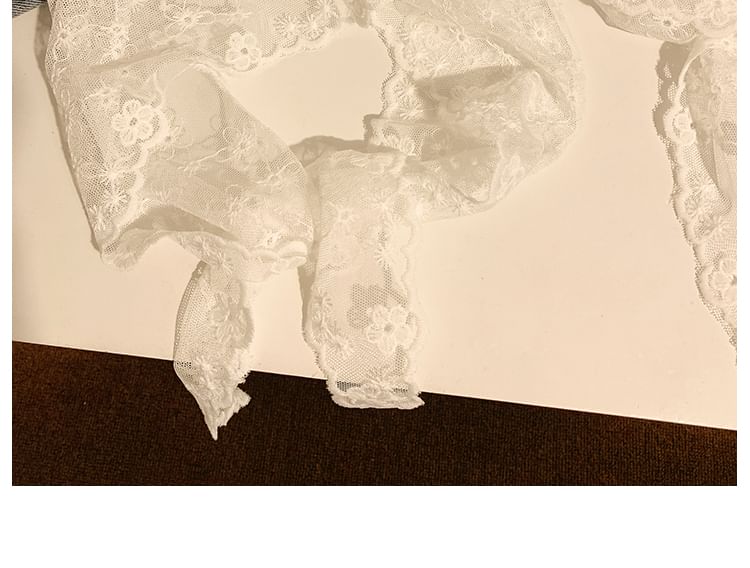 Flower Bandana Embroidered Lace