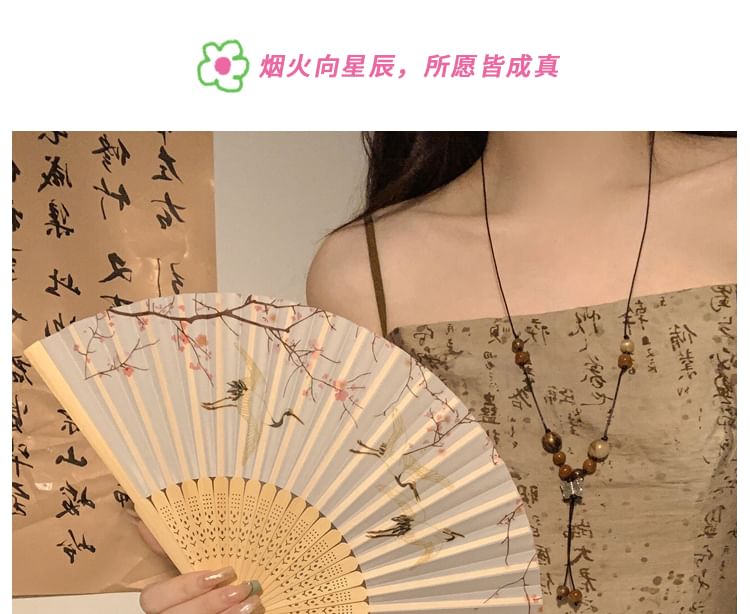 Print Foldable Fan Designs) Hand (Various Bamboo