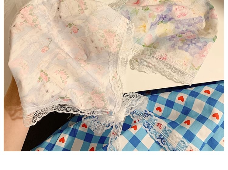 Designs) Bandana (Various Headband Trim Print Lace