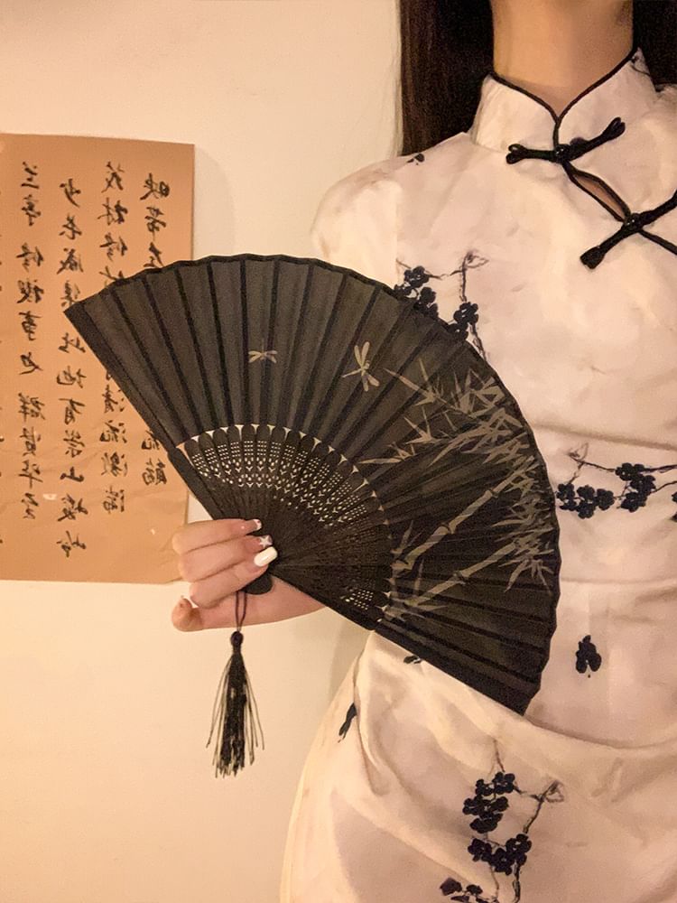 Print Hand Fan (Various Foldable Bamboo Designs)