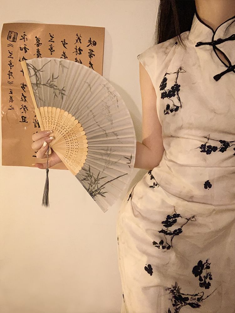 Print Hand Fan (Various Foldable Bamboo Designs)