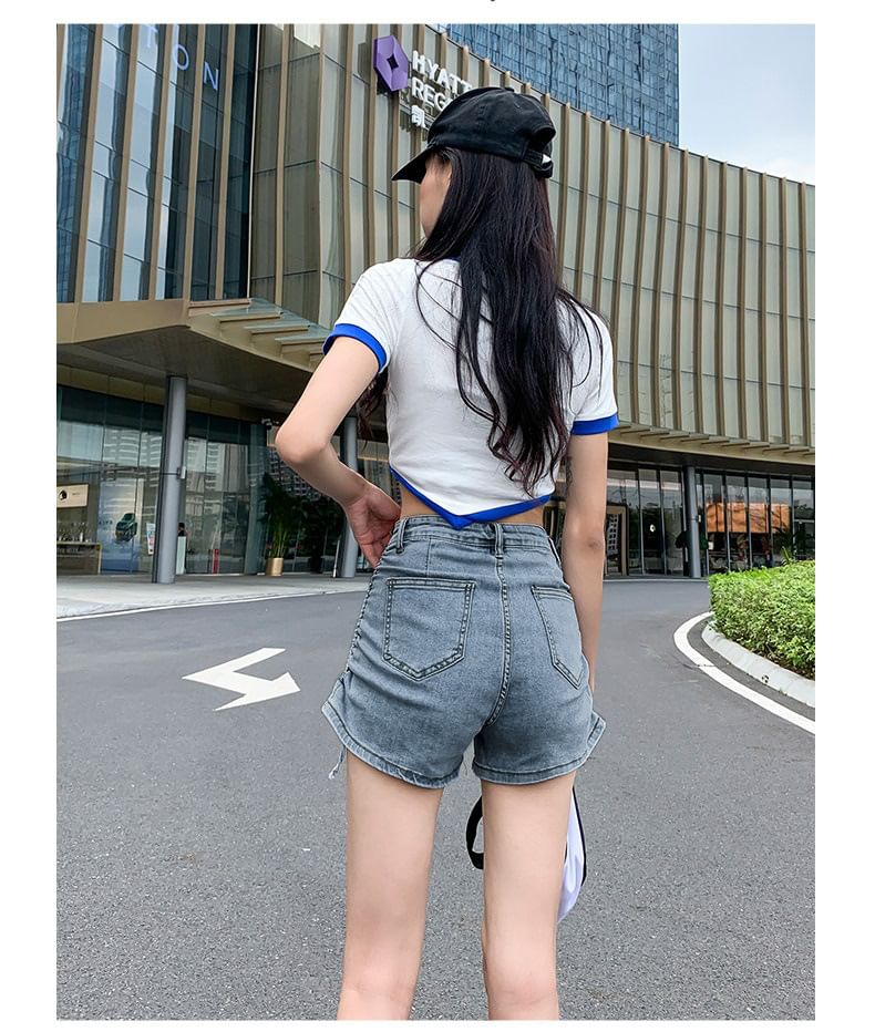 Pants Hot high Denim Waist Drawstring