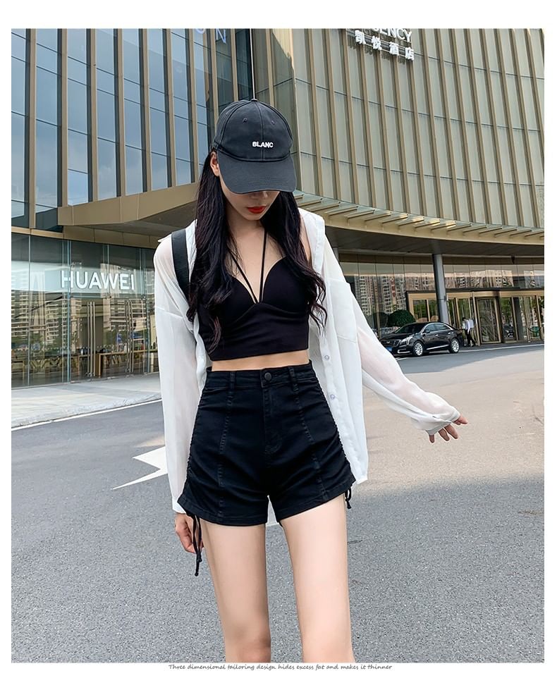 Pants Hot high Denim Waist Drawstring