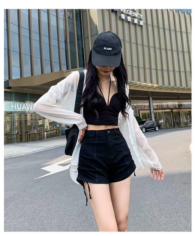 Pants Hot high Denim Waist Drawstring