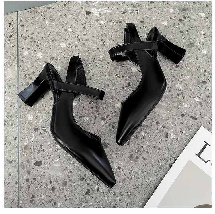 Sandals Slingback Plain High Heel