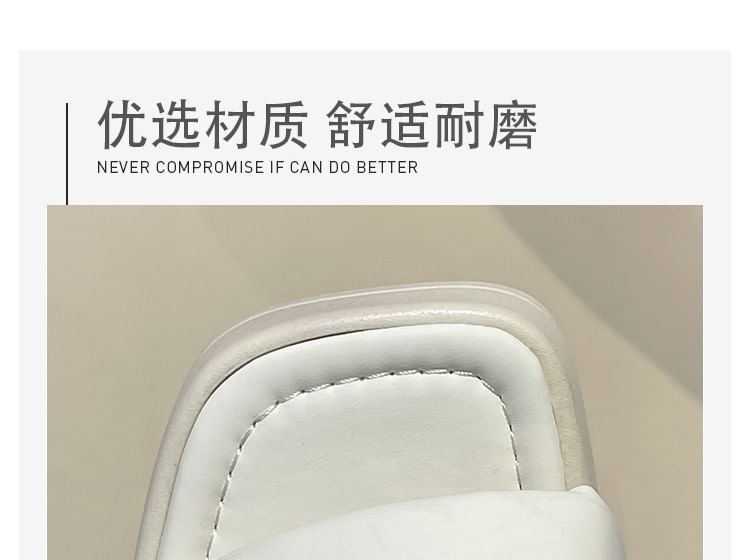 Slide Heel Block Sandals