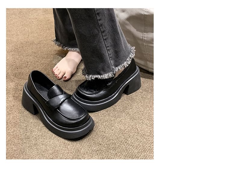 Plain Loafers Platform