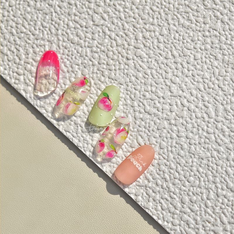 Peach / Bear Nail Art Stickers