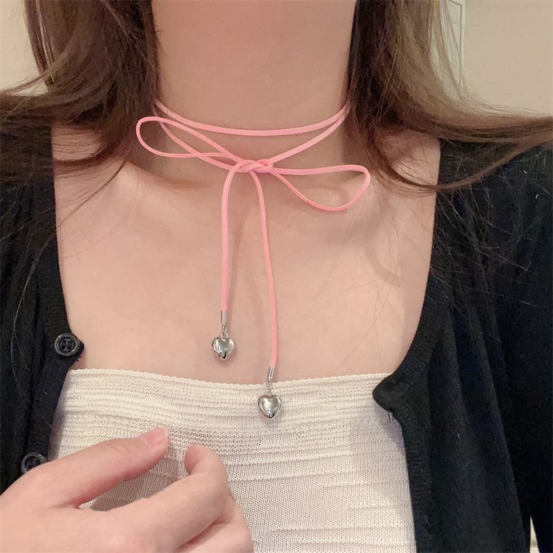 Heart Choker Bow