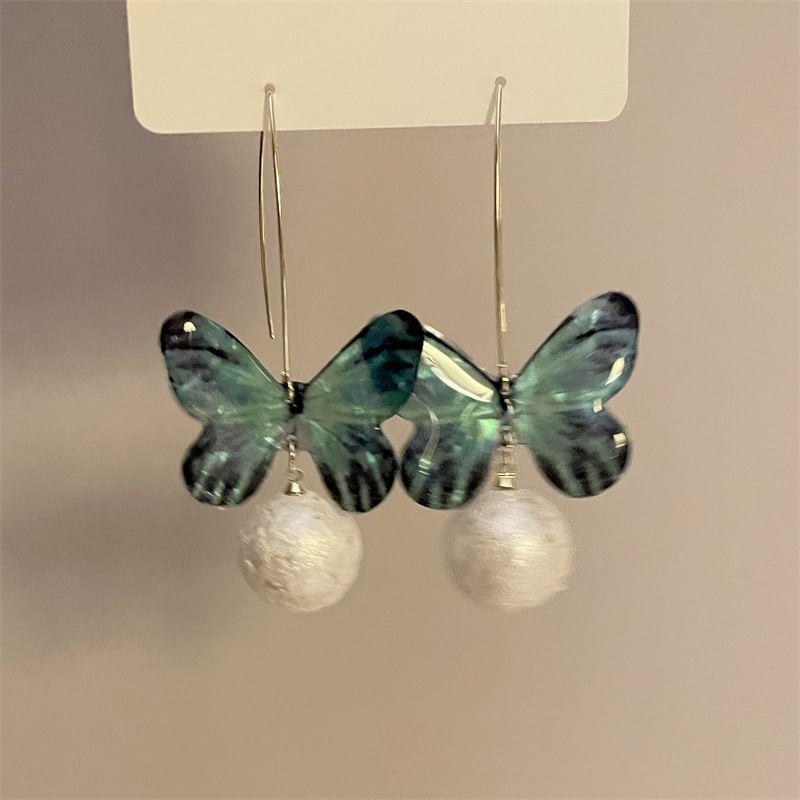 Butterfly Hook Bead Earring Drop